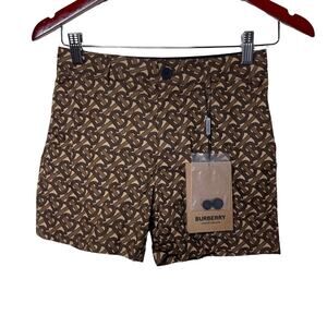 New Burberry Kids monogram print tailored shorts sz 140cm 10yo